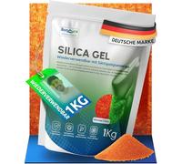 BonAura 1 kg de gel de silice - Boules de silice - Convient également comme sèche-linge à filament - Déshydratant de silice régénérable et réutilisable - Dans un sac hermétique en gel de silice ZIP