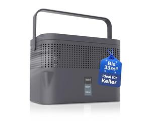 BonAura® AirOne Max Déshumidificateur sans électricité jusqu'à 33 m² I Ventilation à 360° I avec bec verseur et granulés 980 g I Protection contre les moisissures