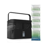 BonAura AirOne Max Max Déshumidificateur sans électricité jusqu'à 33 m² I Ventilation à 360° I Humidificateur avec bec verseur et 5 x 980 g de granulés déshumidificateur I Protection contre les