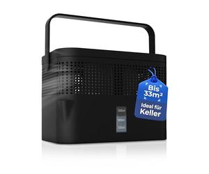 BonAura Déshumidificateur sans courant AirOne Max - Déshumidificateur pour cave, salle de bain, etc. - Pack de recharge pour déshumidificateur 980g inclus - Noir