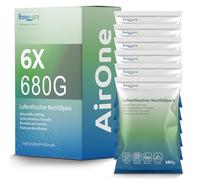 BonAura® Pack de recharge pour déshumidificateur 6x 680g - Kit économique de granulés pour déshumidificateur - Lot de 6 recharges de granulés déshumidificateurs - Protection contre les moisissures et