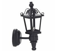 Bonbela 1/12 Scale Dollhouse Wall Lampe Black Miniature LED Light Dollhouse Accessory Dollhouse Decoration Doy Dollhouse Lighting avec Commutateur pour Dollhouse Garden Arrière