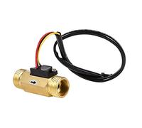 Bonbela 1 pièce Nouveau G1 2 "Capteur de débit d'eau Couloir en cuivre Alimentation Liquide Capteur de débit d'eau Débitmètre 1 30 L min