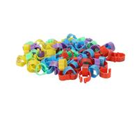 Bonbela 100 Pcs Bandes de Cuisse de Volaille 8 Couleurs Numérotées de 01 à 80 Anneaux D'identification de Poulet en Plastique avec Chiffres Gras Gravés pour Poulets Canards Cailles