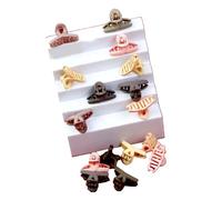 Bonbela 100 Pièces Petites Pinces à Cheveux, Jolies Pinces à Cheveux en Forme de Fruit de Fleur de Noeud Papillon pour les Filles, avec des Couleurs Vives et des Designs Adorables (M)