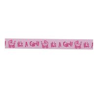 Bonbela 10yardsorroll C'est un Garçon de Baby Shower Fête de Ruban de Baptême Fête Faveur Ruban de Tache Bleu (Rose)