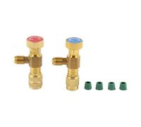 Bonbela 2PCS Valve de sécurité Liquide R410A R22 Adaptateur de la Climatisation R410A R22