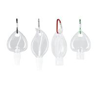 Bonbela 4 Set Portable Travel Bottle with Keychain Fowproof Transparent Plastic Bouteille Vide 50 ML pour Extérieur