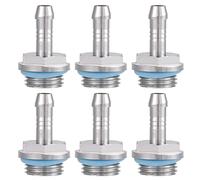 Bonbela 6 PCS PC Refroidissement par Eau Deux Touches Raccord G1/4 Filetage Connecteur Barb pour Tube (7,2 mm)