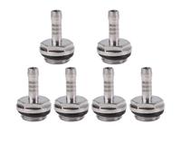 Bonbela 6 PCS PC Refroidissement par Eau Deux Touches Raccord G1/4 Filetage Connecteur Barb pour Tube (6mm)