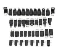 Bonbela Adaptateur Micro USB Femelle Micro USB vers Mini 15 × 8 × 5 Paquet de 40 Adaptateurs 2.0 Multiples Connecteur Convertisseur Coudé Mini Type B Mâle Femelle