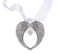Bonbela Angel de Noël de Noël Ornements Ange Un Morceau de Mon Cœur Est dans Le Paradis Ornement pour l'arbre de Commémoratif à Double Face pour la Perte d'un être Cher (Couleur Assortie)