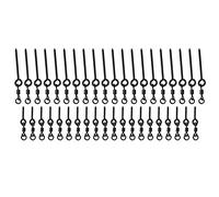 Bonbela Anneau de Pêche à la Carpe en Acier Inoxydable, Vis D'appât en Métal fileté avec Connecteur de Rotation à -Anneau pour Leurres à Crochet à Changement Rapide 20 Pièces Petit et