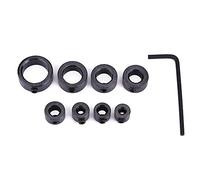 Bonbela Assortiment de 8 butées de profondeur avec bagues de butée de profondeur de perçage de 3 à 16 mm avec clé hexagonale et outil de travail du bois