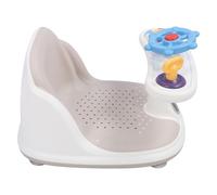 Bonbela Banc de bain pour bébé avec détection de température et changement de couleur, fabriqué à partir de matériau plastique robuste, design spacieux avec chaise ergonomique sécurisée pour un bain
