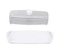 Bonbela Boîte à beurre compacte en plastique de grande capacité, stockage du fromage avec couteau de couvercle pour réfrigérateur de cuisine à la maison, bol à beurre avec coupe-beurre pour usage