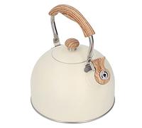 Bonbela Bouilloire en Acier Inoxydable Thermure Siffler la Bouilloire 2,5 L Siffler la Manche Ergonomique Therme Beige Beige