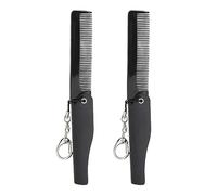 Bonbela Brosse à Cheveux Pliante Portable pour Hommes, Peigne à Dents Fines Pliable avec Miroir Acrylique pour Voyage, Travail, Shopping, Voyage D'affaires