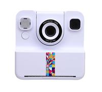 Bonbela Caméra à Instantanée Écran HD 2,4 Pouces Vidéo 24MP 1080P (Blanche) | Caméra D' Thermique Multifonctionnelle, Corps ABS avec Objectif Rabattable à 180 Degrés, Batterie 1200 MAh pour étudiants