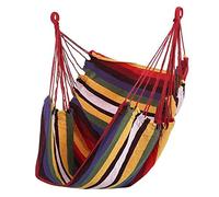 Bonbela Chaise Hamac en Toile Portable de Couleur de Couleurs Confortable Portable Swing IP fermé