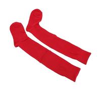 Bonbela Chaussettes de Clôture épaissies de Coton Flexible Respirant Confortable Confortable Chaussettes de Genou du Jeu Rouge pour Le Jeu D'entraînement (S)