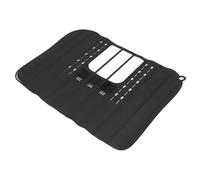 Bonbela Couvercle de Lavabo Pliable Silicone Lavabo Mat Résistant à la Chaleur Nettoyant Brosse de Maquillage Mat Salle de Bain Voyage Noir