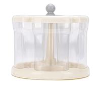 Bonbela Distributeur de Riz, Récipient de Stockage de Nourriture Hermétique à 5 Grilles avec Rotation à 360 °, pour Haricots Rouges, Haricots Verts, Grains de café, Aliments pour (Gris)