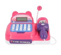 Bonbela Enregistrement Toy Supermarket Checkout Toy Play Store Store Toy avec Un Scanner de Microphone Réaliste pour Les Enfants Garçons Filles (Rose)