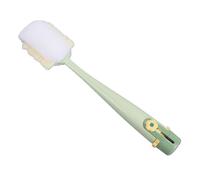 Bonbela Ensemble de Brosses Multifonctions 5 en 1 pour Bouteille d'eau, Kit de Nettoyage de Paille pour Bouteille avec Base Debout et éponge pour Crevasses, Brosses en Forme de U (Verte)