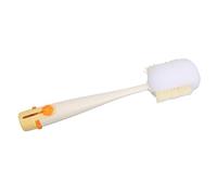 Bonbela Ensemble de Brosses Multifonctions 5 en 1 pour Bouteille d'eau, Kit de Nettoyage de Paille pour Bouteille avec Base Debout et éponge pour Crevasses, Brosses en Forme de U (Blanc)