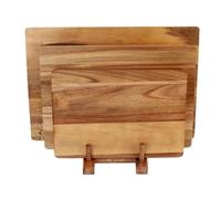 Bonbela Ensemble de Planches à Découper en Bois, Planches à Découper de | Comprend 3 tailles : Petite, Moyenne, Grande, Fabriquée à Partir de Bois Massif Naturel, Idéale pour Hacher des Légumes,