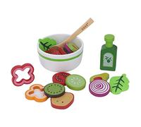 Bonbela Faire Semblant de Salade de Légumes Jouet en Bois éducatif Fitend du Jouet de Salade de Fruits en Bois pour Les Enfants