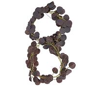 Bonbela Faux tissu feuilles simule exquis vert eucalyptus guirlande pour mariage à la maison (café violet)