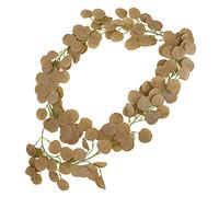 Bonbela Faux tissu feuilles simule exquis vert eucalyptus guirlande pour mariage à la maison (coucher de soleil jaune)