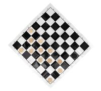 Bonbela Jeu de Dames Internationales en Bois de 28 Pièces avec échiquier Poli Glissant et Pièces en Bois de Grain de qualité Supérieure pour Le Divertissement Familial et Les Jeux de