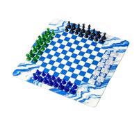 Bonbela Jeu D'échecs avec Tapis en Caoutchouc, Plateau de 35 Cm et Roi de | Base en Caoutchouc épais Antidérapant, Pièces en Tissu Durables, Jeu de Stratégie Classique pour Enfants et Adultes, Taille