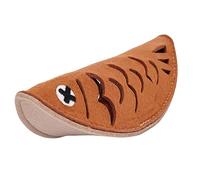 Bonbela Jouet pour Animaux de Compagnie en Forme de Poisson Rôti Marron, Jouet à Renifler Doux pour Chien et Chat, Interactif pour L'entraînement