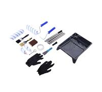 Bonbela Kit de Rouleau à Peinture avec Rallonge pour Murs Hauts et | Cadres de Rouleaux en Acier Inoxydable, Revêtements Haute densité, Poignée Antidérapante à Prise Souple, Pinceau à Bord
