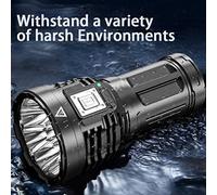 Bonbela Lampe de Poche LED, Lampe de Poche Rechargeable Super Lumineuse | Aluminium de qualité Aéronautique, IPX5, Distance de Faisceau de 984 Pieds, Batterie de 1 200 MAh Fonctionnant Pendant 10
