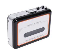 Bonbela Lecteur de Cassettes USB avec Haut-parleurs Intégrés, Conversion | Construction ABS, Prise Casque 3,5 Mm et Sortie AUX, Pile AA ou Alimentation USB, Conversion Directe Bande-numérique
