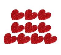 Bonbela Lot de 10 forets en forme de cœur Mosaïque 4 cm Forets fixes Vêtements Pièces Décoration de chaussures (4 cm cœur pêche rouge)