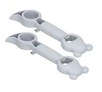 Bonbela Lot de 2 décapsuleurs manuels portables universels 4 en 1 (gris)