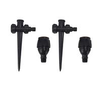 Bonbela Lot de 2 fontaines de jardin en plastique - Rotation à 360 ° - Fontaines d'irrigation - Pour jardin, cour - Grande fontaine de surface pour herbe