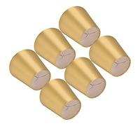 Bonbela Lot de 6 abat-jours E14 en tissu - Lampe de table - Pour chambre à coucher et salon - Doré PX153