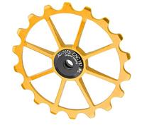Bonbela MEIJUN 18T Roue de Poulie de Dérailleur Arrière de Vélo de Montagne Roulement en Céramique en Alliage D'aluminium Durable Léger avec Un Superbe Savoir-Faire pour Vélos de (Or)