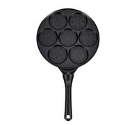 Bonbela Mini Poêle à Crêpes avec 7 Formes de Moules, Friture Antiadhésive | Alliage D'aluminium moulé Sous Pression, 10,43 Pouces de Diamètre, Long Manche pour Plus de sécurité, Compatible avec les