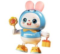Bonbela Musical Dance Bunny Toys Head-up Training Jouet de danse électronique pour nouveau-né Maison en plein air (Bleu)