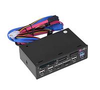 Bonbela Panneau Avant du Tableau de Bord de 5,25 Pouces avec Lecteur de Carte Tout-en-1 USB 3.0/2.0 Ports Audio ESATA SATA pour Linux OS Small Medium PC Case