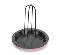 Bonbela Poulet de Poulet Vertical Carbon Steel Poultre Rousier de Torréfacteur Rafouting Rafreting Rafreting with Pan pour Camping Grill Four BBQ Tools