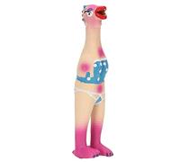 Bonbela Poulet en latex résistant aux morsures - Jouet couineur pour chien - Peint à la main - Coloré - Interactif - Facile à nettoyer - Pour le toilettage des animaux de compagnie (OK poulet)